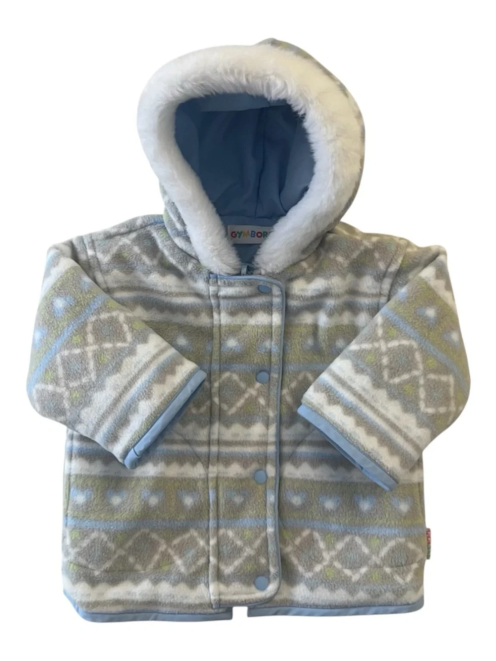 Vintage 90s Reversible Blue Winter Baby Coat